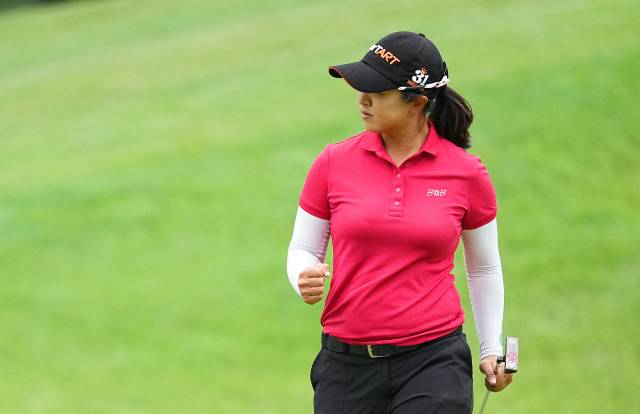 버디 퍼팅을 성공하고 기뻐하는 김세영. 사진 제공=BMW 레이디스 챔피언십 조직위