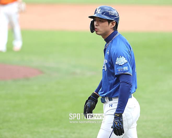 ▲ 폰세와 승부처에서 상대 인터벌에 민감한 반응을 드러낸 구자욱 ⓒ곽혜미 기자