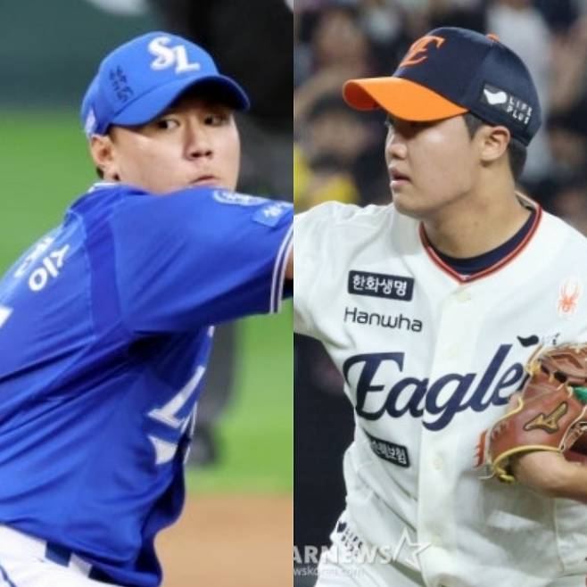 삼성 배찬승(왼쪽)과 한화 정우주. /사진=김진경 대기자, 강영조 선임기자
