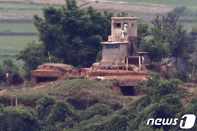 북한군 초소(자료사진). 2020.6.23/뉴스1 ⓒ News1 송원영 기자