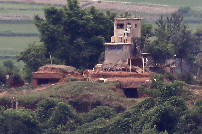 북한군 초소 자료사진.&nbsp;2020.6.23 뉴스1