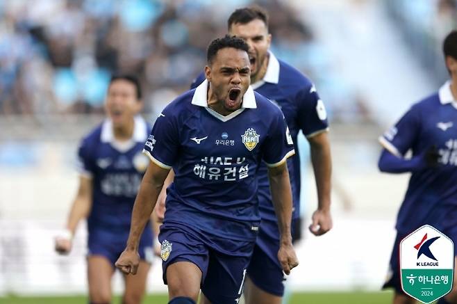 2024시즌 충남아산 돌풍 주역이었던 주닝요. 사진=한국프로축구연맹