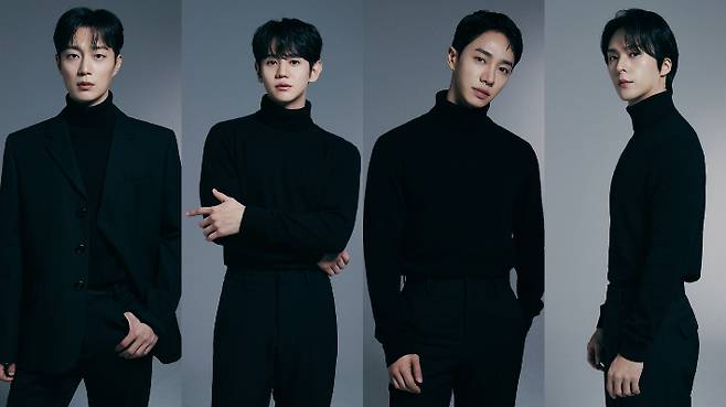 그룹 하이라이트 윤두준, 양요섭, 이기광, 손동운. 어라운드어스 제공