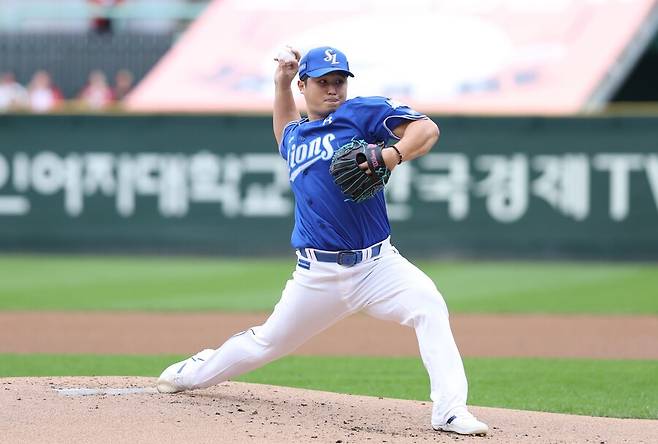 ▲ 삼성은 준플레이오프 1차전 당시 호투했던 최원태의 활약이 절실한 시점이다 ⓒ삼성 라이온즈