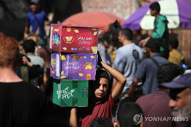 가자지구의 어린이 [AFP=연합뉴스. 재판매 및 DB 금지]