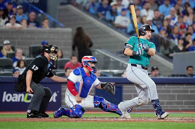 칼 롤리가 3회초 1사 만루서 1루수 병살타를 치고 있다. AFP연합뉴스