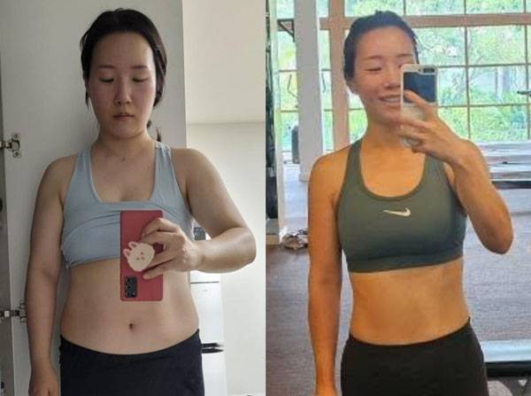 ​다이어트 전(왼)과 후(오) 한성연씨의 모습./사진=한성연씨 제공