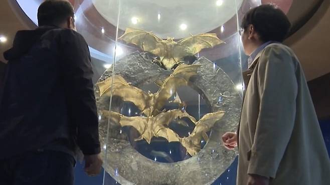 전남 함평의 '황금박쥐상' / 사진=유튜브 채널 연합뉴스tv 영상 캡처