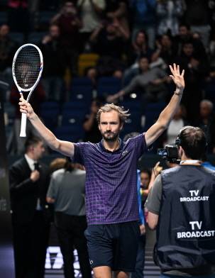 러시아의 다닐 메드베데프. 신화통신 연합뉴스