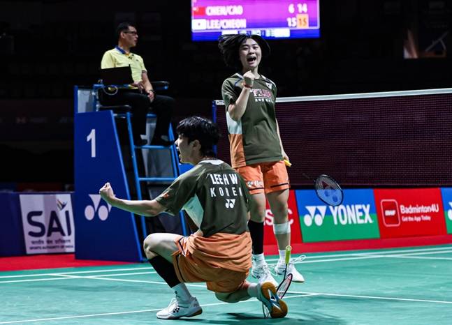 이형우(앞)와 천혜인./사진=세계배드민턴연맹(BWF) 공식 홈페이지