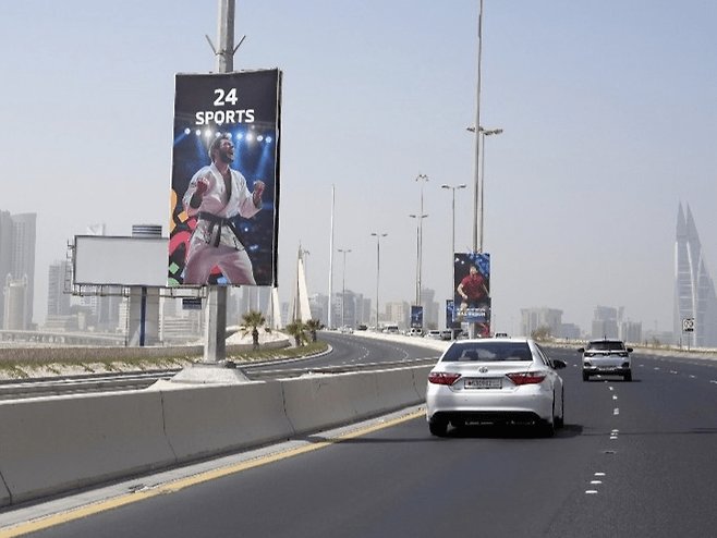 제3회 아시아청소년경기대회가 열리는 바레인 거리에는 22일 개막을 앞두고 홍보물이 내걸렸다.