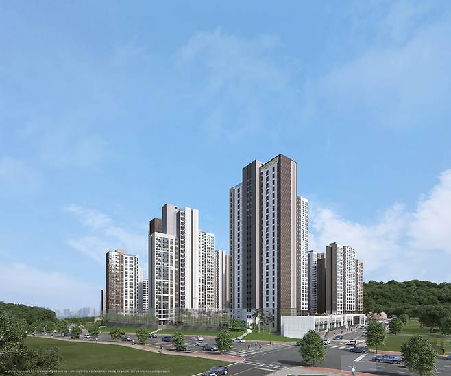 < ‘두산위브더제니스 청주 센트럴파크’ 조감도 / 출처 : 두산건설 >