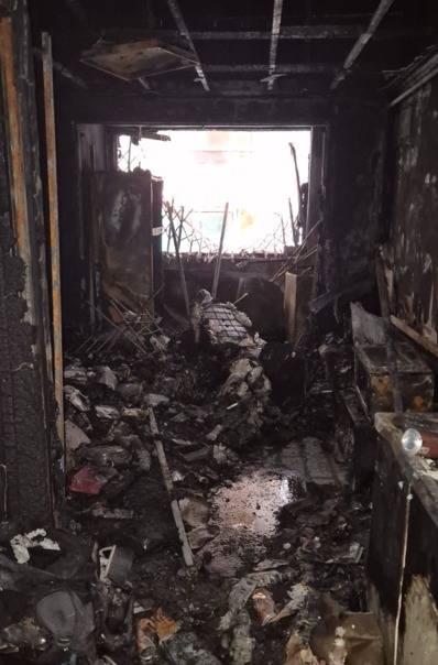 오산시 궐동의 한 상가주택에 불이 나 집안 내부가 불에 타 있다. 사진=독자 제공