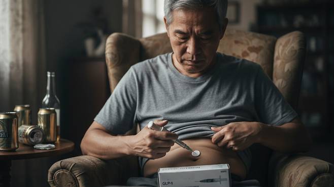 GLP-1 수용체 작용제가 알코올 흡수를 지연하는 효과가 있다는 연구 결과가 나왔다｜출처: Gemini 생성