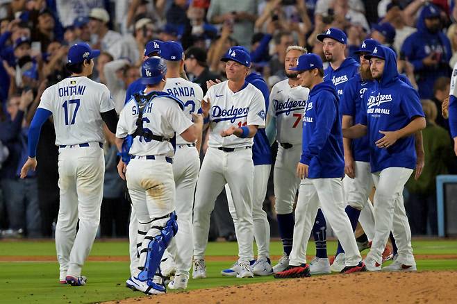 LA 다저스 선수들. Mandatory Credit: Jayne Kamin-Oncea-Imagn Images연합뉴스