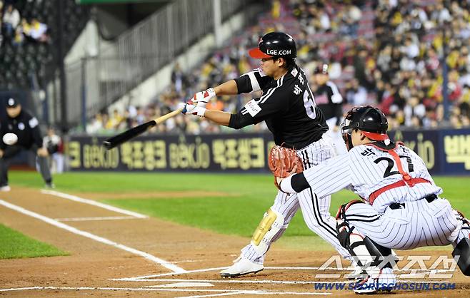 22일 잠실구장에서 열린 LG 트윈스 청백전. LG 박관우가 타격을 하고 있다. 잠실=박재만 기자 pjm@sportschosun.com/2025.10.22/