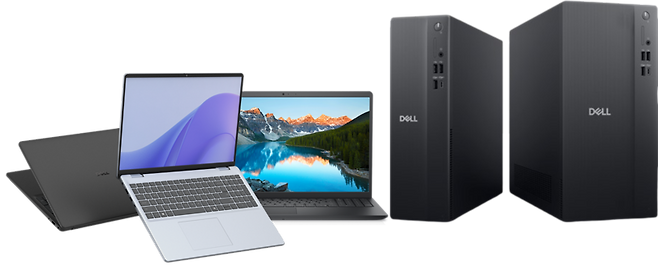 델 프로 에센셜 노트북 및 데스크톱. 델 테크놀로지스 제공