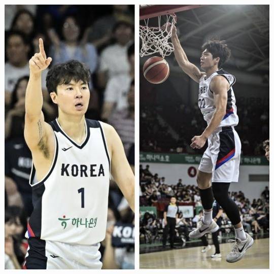 이현중(왼쪽)과 여준석