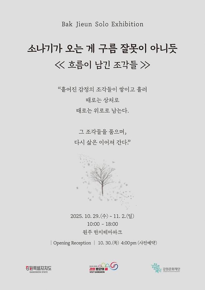 ‘소나기가 오는 게 구름 잘못이 아니듯, 흐름이 남긴 조각들’ 포스터