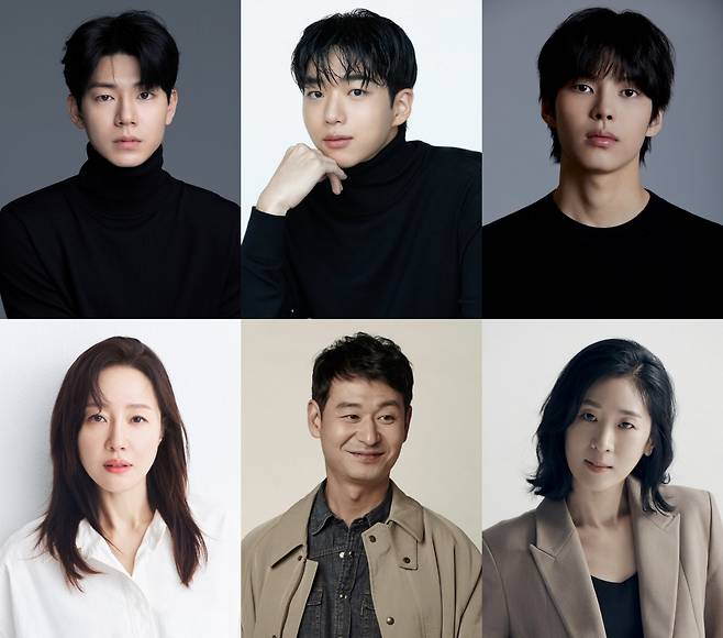 배우 배현성,&nbsp;차강윤,&nbsp;박윤호,&nbsp;백지원, 박혁권, 엄지원(왼쪽 위부터 시계방향). 사진제공ㅣ각 소속사