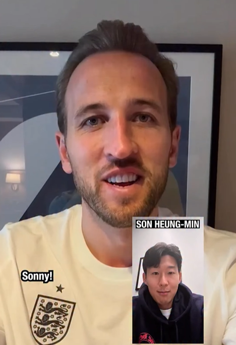 케인과 손흥민. 케인 SNS 캡처