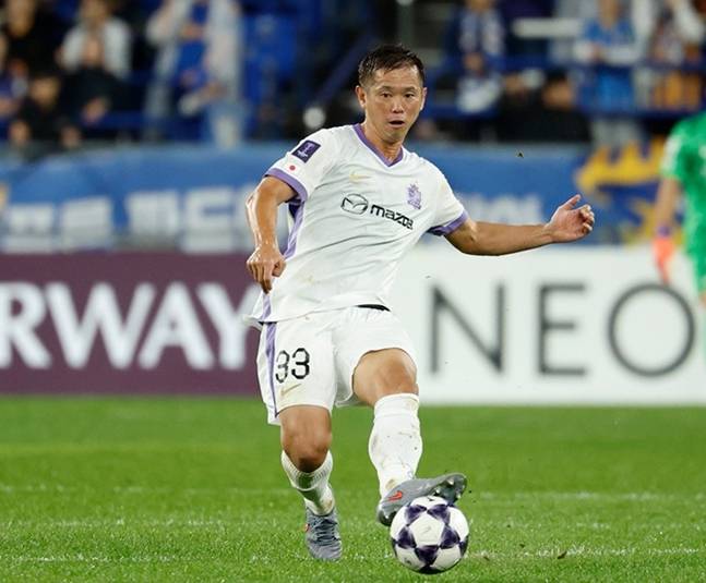 울산 상대로 풀타임을 소화한 시오타니. /사진=산프레체 히로시마 공식 홈페이지