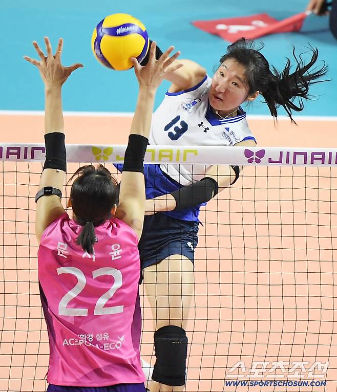 22득점의 맹활약을 펼친 정지윤