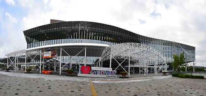 APEC 2025 장상회의를 일주일 앞둔 23일 경북 경주시 화백컨벤션센터. /뉴스1