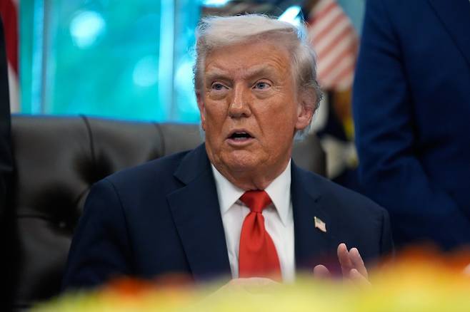 도널드 트럼프 미국 대통령.