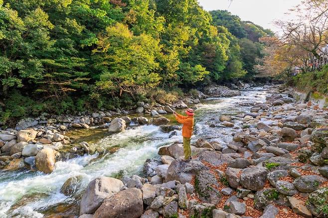 가을로 접어드는 지리산 달궁계곡