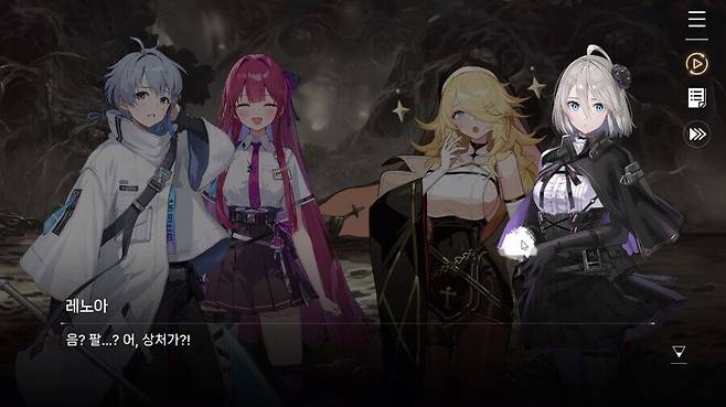 ▲ 캐릭터들을 이끌어 갈 유저의 분신 '함장'이 없어도  이야기가 전개될 듯한 뉘앙스가 쭉 이어진다