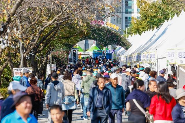 24일 제22회 익산 천만송이 국화축제장/사진 제공=익산시