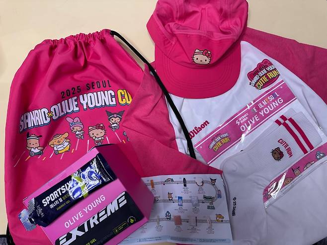 산리오X올리브영 큐티런 기념품 모습. /독자 제공