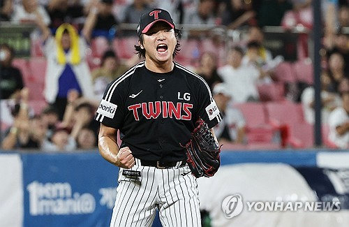 2023년 한국시리즈에서의 고우셕 [연합뉴스]