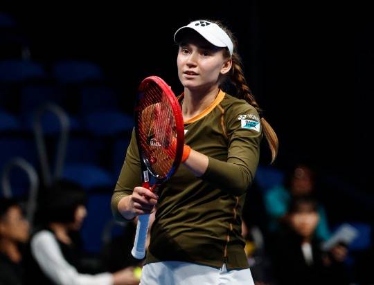 파이널스 진출을 확정한 리바키나. 사진[로이터=연합뉴스]