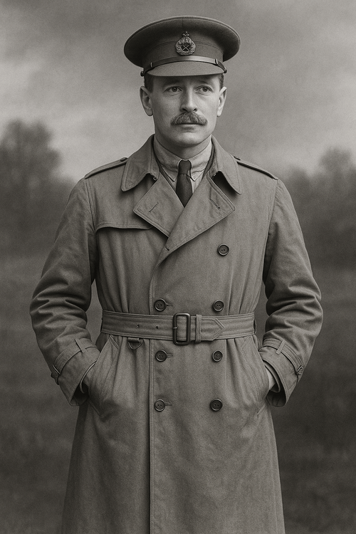 버버리 코트를 입은 영국군 장교