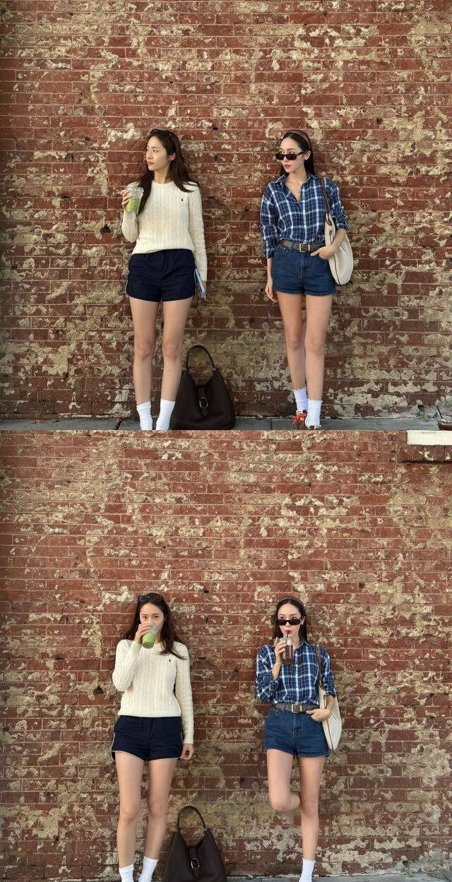 소녀시대 출신 제시카(오른쪽)와 f(x) 출신 동생 크리스탈. /제시카 소셜미디어