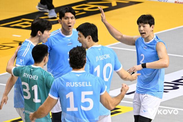 대한항공 선수단./KOVO