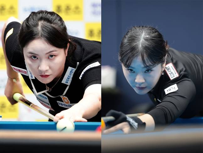 나란히 LPGA 첫 우승에 도전하는 김민아(왼쪽)와 김상아. /사진=PBA 제공
