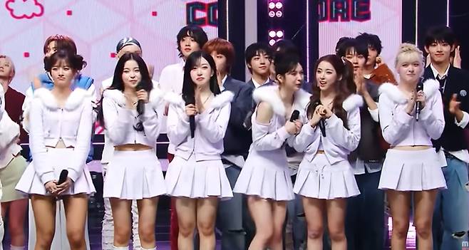 MBC '쇼! 음악중심' 엔믹스 1위 수상소감 장면