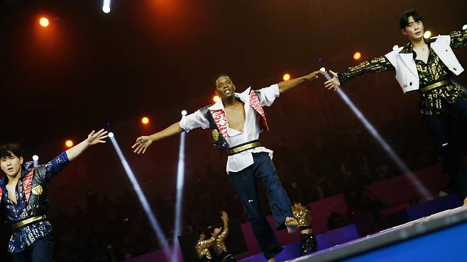 시범 공연하는 칼라무. [세계태권도연맹 제공. 재판매 및 DB 금지]