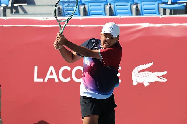 예선을 통과한 박의성 / 2025 유진투자증권 서울오픈 테니스 조직위 제공