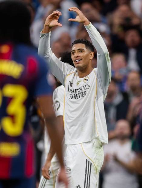 경기 후 기뻐하는 주드 벨링엄의 모습. /사진=레알 마드리드 공식 SNS 갈무리