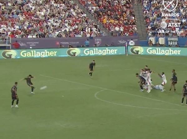 손흥민의 댈러스전 골 장면. 중계화면 캡쳐