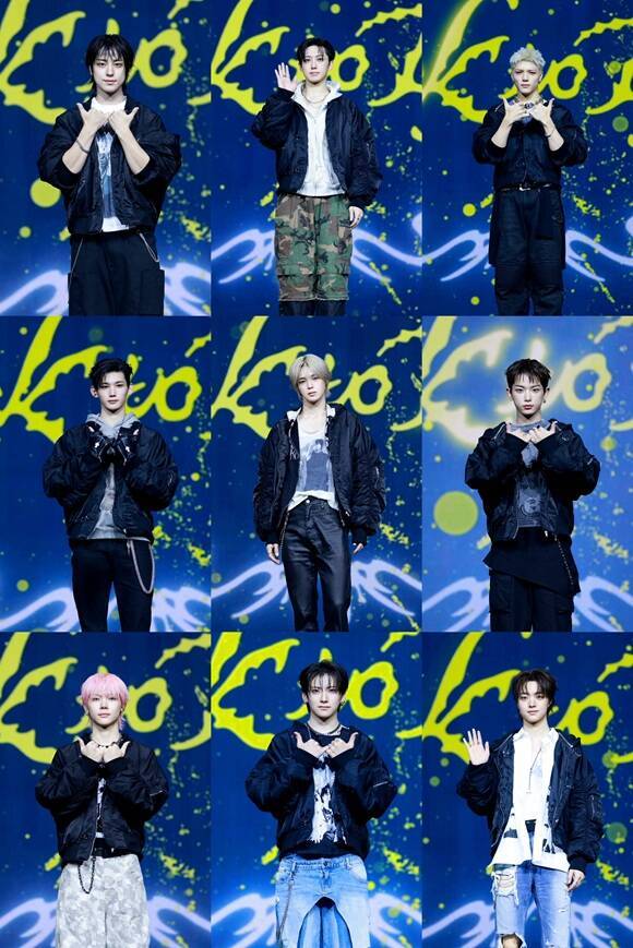 앤팀의 타키 후마 마키 하루아 의주 유마 니콜라스 조 케이(왼쪽위부터 시계방향)가 28일 오후 서울 용산구 블루스퀘어 SOL트래블홀에서 열린 'Bacl to Life'의 발매 기념 미디어 쇼케이스에 참석해 포즈를 취하고 있다./YX레이블즈