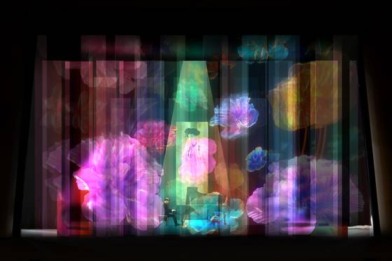 '미인도'를 재해석한 간송미술관의 미디어아트 작품을 배경으로 피아니스트 선우예권이 쇼팽을 연주할 예정이다. 사진 하슬라국제예술제