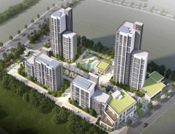 시흥시 하중지구에 건립되는 고령자 복지주택 조감도. 시흥시 제공