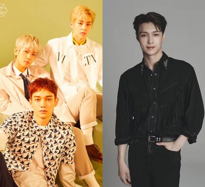 엑소 유닛 첸백시(왼쪽), 전 멤버 레이. SM엔터테인먼트, LAY ZHANG STUDIO 제공