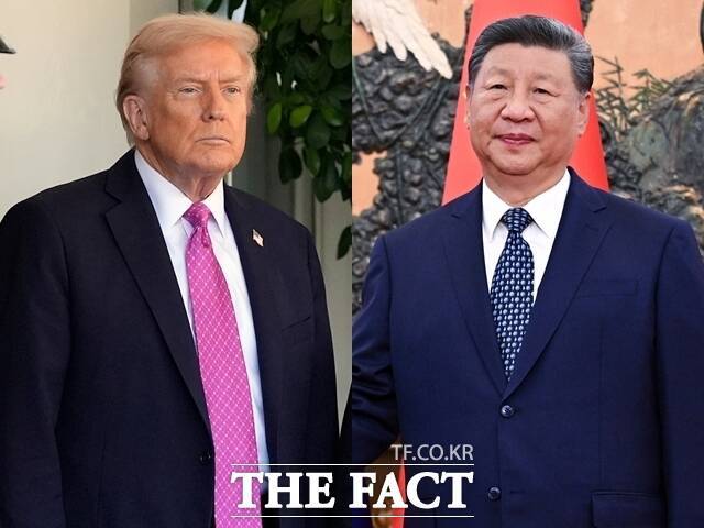 경주에서 시작되는 APEC 외교 슈퍼위크는 오는 30일 미중 정상회담으로 정점을 찍을 전망이다. 도널드 트럼프 미국 대통령(왼쪽)과 시진핑 중국 국가주석은 2019년 6월 29일 일본 오사카에서 열린 주요 20개국(G20) 이후 6년여 만에 대좌한다. /AP. 뉴시스