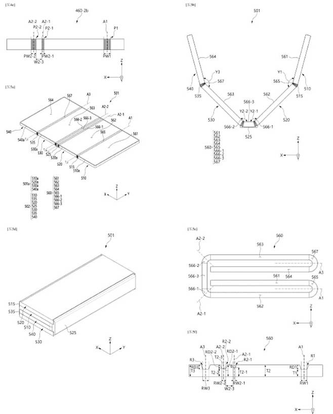 삼성전자가 세 번 접는 쿼드 폴드폰 특허를 출원했다. /WIPO